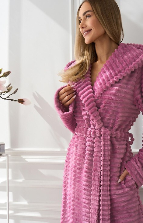 2599 Robin Langer Damenbademantel L&L – Kirsche