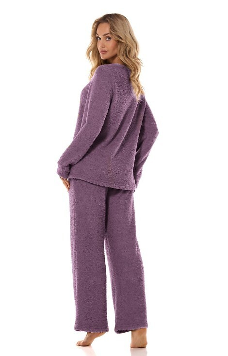 2414 Damen Homewear L&L Amethyst-Set – weiches Strick-Sweatshirt und Hose