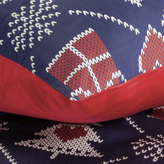 Merry Christmas Tree-Bettwäsche aus Renforce-Baumwoll-Eurovorhängen – Marineblau