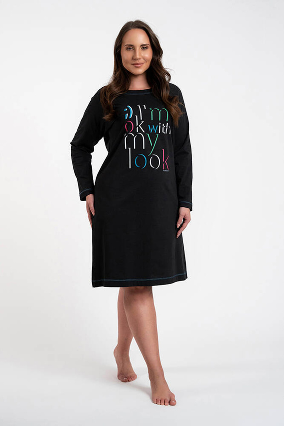 Olza Nachthemd Italian Fashion - schwarz