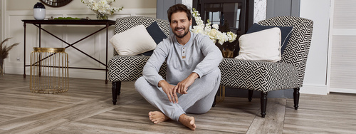 Leader-Trainingsanzug-Set lang. ärmel, Länge. hose Italian Fashion - melange