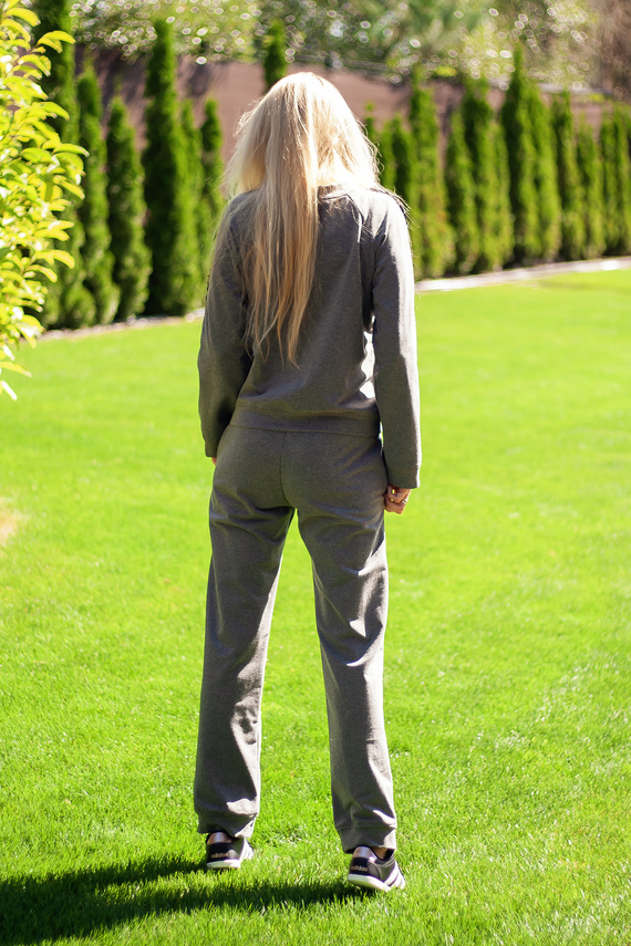 Antao Mirale Damen-Trainingsanzug-Set, Baumwolle mit Elasthan, polnische Produktion – Grau