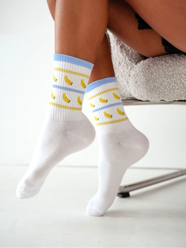 Damen Socken Milena 0200-234 Bananen Baumwolle bequem