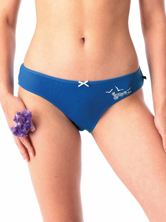 LPR 723 A'2 Damen-Slips im 2er-Pack Key, Marineblau und Weiß