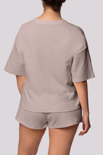 Gemütlicher Kurzarm-Damenpyjama Mona, rosa