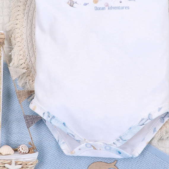 ABN-5448 Sea Of Joy Nini Body aus Bio-Baumwolle – Bio-Baumwolle, kurze Ärmel