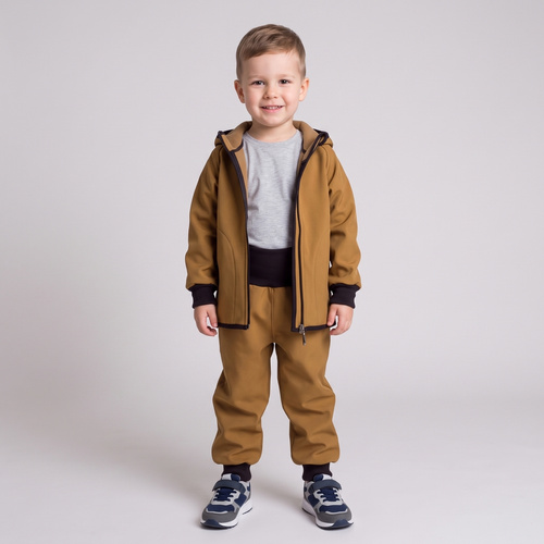 Nicol Hose 229053 Softshell Kinder mit Fleece, hoher Bund, Bündchen – Oliv