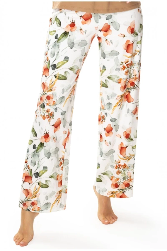 86679 Pyjamahose Marcella Möwe mit Blumendruck