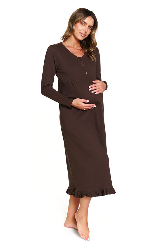 7318 Doctor Nap – Umstands- und Stillnachthemd aus Baumwolle | Polnische Produktion - Brownie