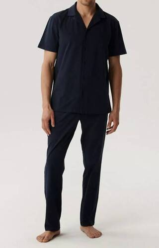 BNMP-002 Herren-Kurzarmpyjama, Atlantic – Marineblau