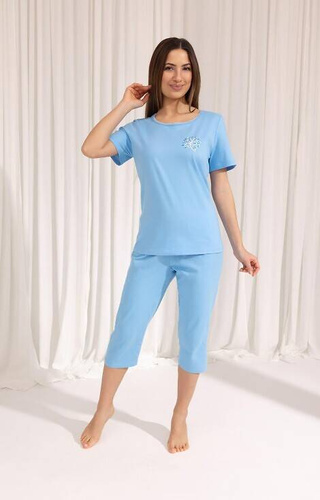 692 Regina Damenpyjama – blau