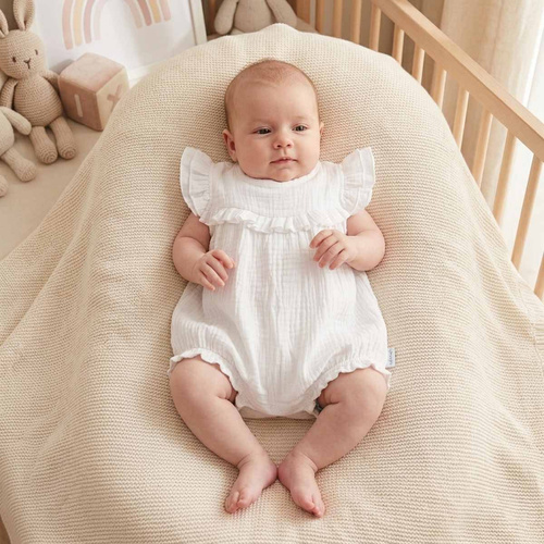 Nicol 224225 Musselin Babystrampler aus Baumwolle, leicht für den Sommer