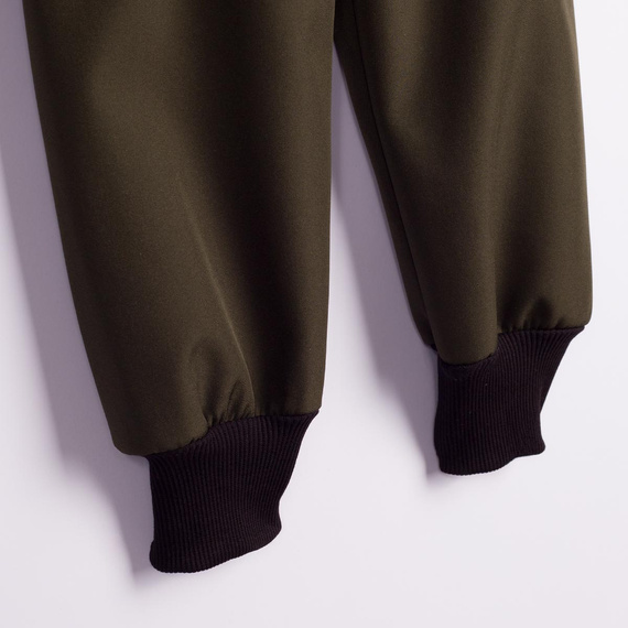 Nicol Hose 229052 Softshell Kinder mit Fleece, hoher Bund, Bündchen – Khaki
