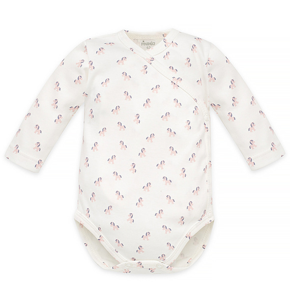 Lovely Day Pinocchio Baby-Body – ecrufarbene Pferde