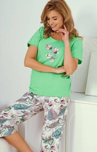 3344 Lia Damen-Pyjama Taro - grün