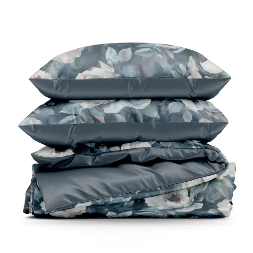 Bettwäsche Kira Design 91 Blumenmuster wendbar weich mit Reißverschluss