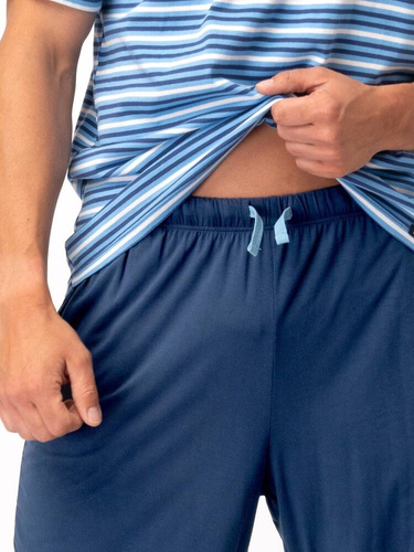 MNS 364 Herren-Pyjama, Schlüsselblau