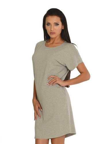 523 Paula Nachthemd kr. ärmel - helles Melange